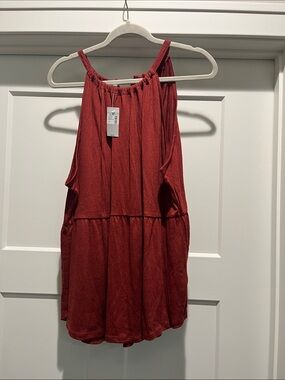 NEW Maurices Rust Halter Tank Top